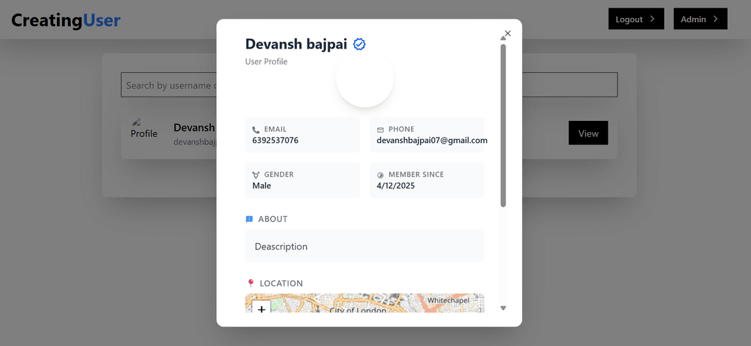 Creating User
